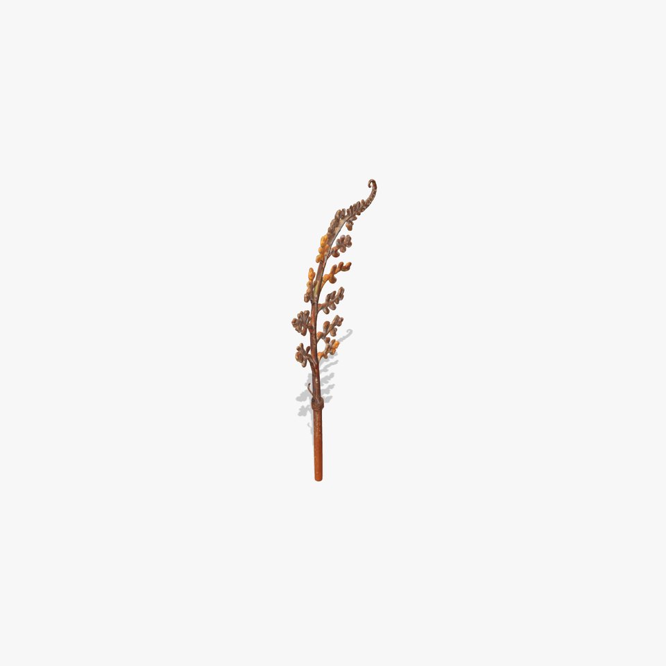 Rustic Metal Fern Leaf Decor Model Pack
